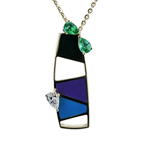 ZP1358 Color Pendant in 14k Gold