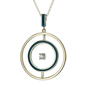 ZP1365 Color Pendant in 14k Gold with Diamonds