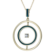 ZP1365 Color Pendant in 14k Gold with Diamonds