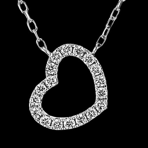 ZP1369 Heart Pendant in 14k Gold with Diamonds