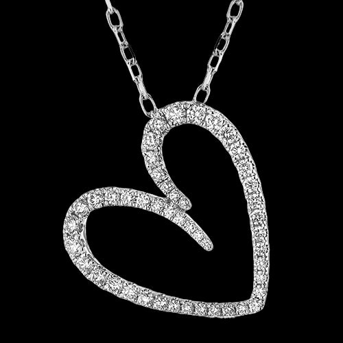 ZP1376 Heart Pendant in 14k Gold with Diamonds