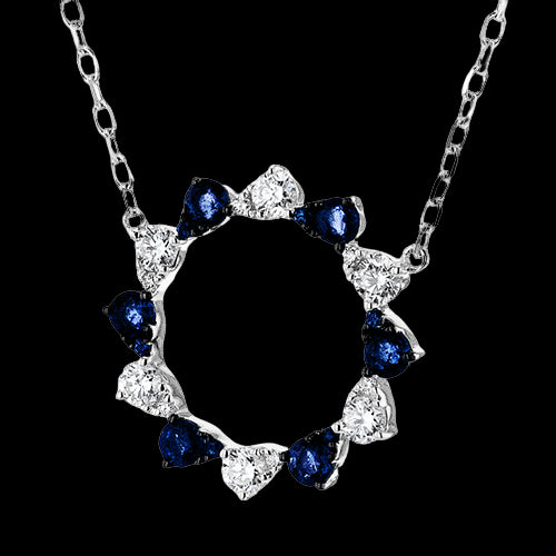 ZP1381 Color Pendant in 14k Gold with Diamonds