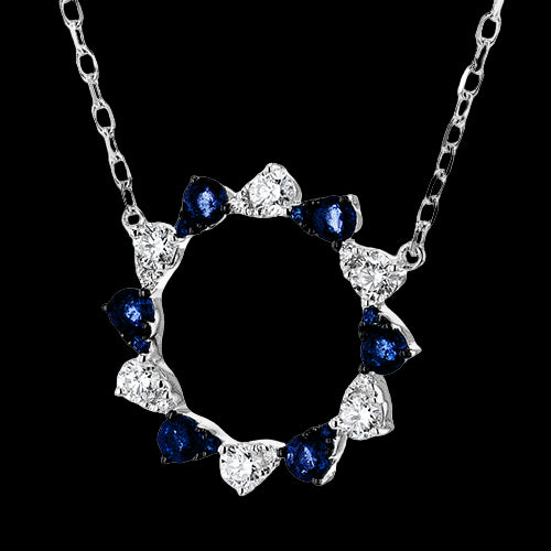 ZP1381 Color Pendant in 14k Gold with Diamonds