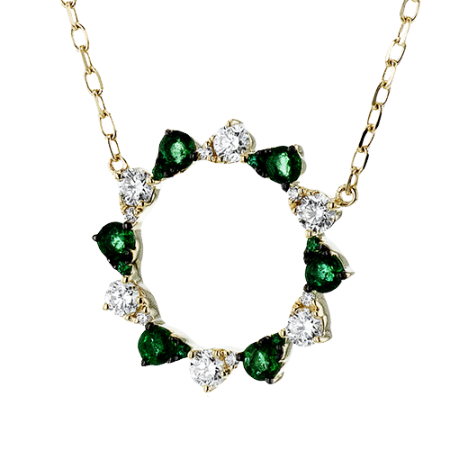 ZP1381-Y Color Pendant in 14k Gold with Diamonds