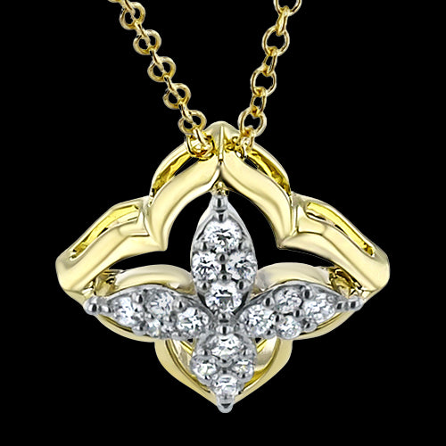 ZP1385 Pendant in 14k Gold with Diamonds