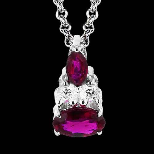 ZP1391 Color Pendant in 14k Gold with Diamonds