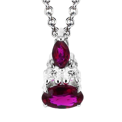 ZP1391 Color Pendant in 14k Gold with Diamonds