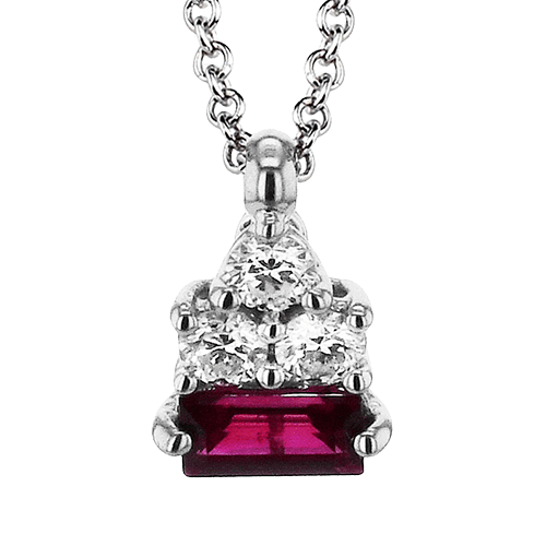 ZP1392 Color Pendant in 14k Gold with Diamonds