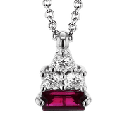 ZP1392 Color Pendant in 14k Gold with Diamonds