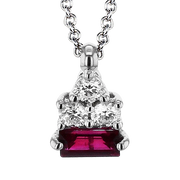 ZP1392 Color Pendant in 14k Gold with Diamonds