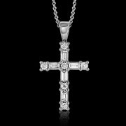 ZP150 Cross Pendant in 14k Gold with Diamonds