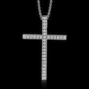 ZP194 Cross Pendant in 14k Gold with Diamonds