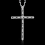 ZP195 Cross Pendant in 14k Gold with Diamonds