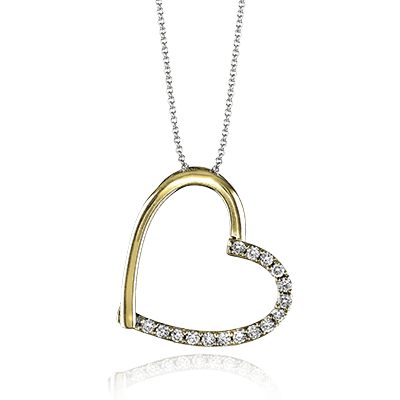 ZP199 Heart Pendant in 14k Gold with Diamonds