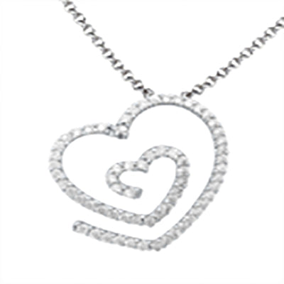 ZP239 Heart Pendant in 14k Gold with Diamonds