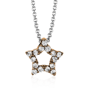 ZP288 Pendant in 14k Gold with Diamonds