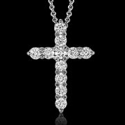 ZP290 Cross Pendant in 14k Gold with Diamonds
