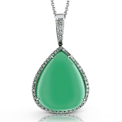 ZP495 Color Pendant in 14k Gold with Diamonds