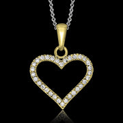 ZP600 Heart Pendant in 14k Gold with Diamonds