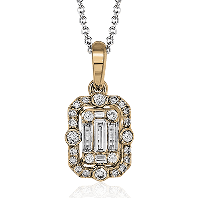 ZP739 Pendant in 14k Gold with Diamonds