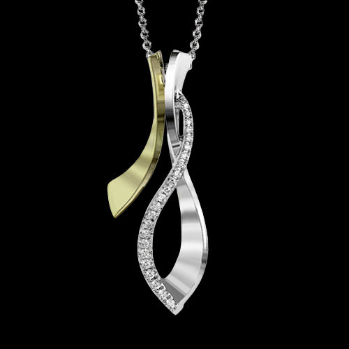 ZP749 Pendant in 14k Gold with Diamonds
