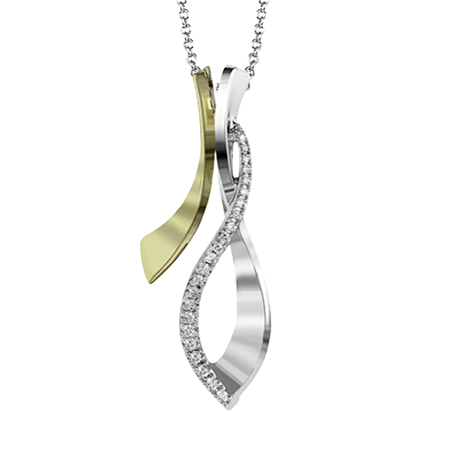 ZP749 Pendant in 14k Gold with Diamonds