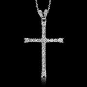 ZP766 Cross Pendant in 14k Gold with Diamonds