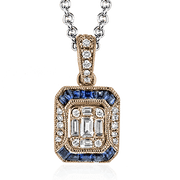 ZP781 Pendant in 14k Gold with Diamonds