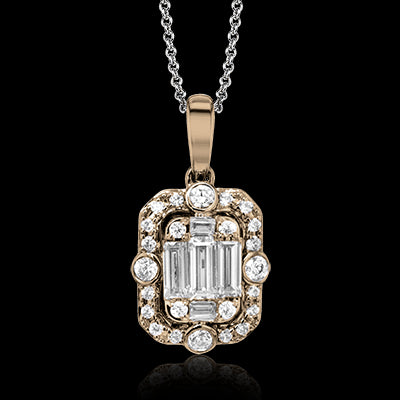 ZP789 Pendant in 14k Gold with Diamonds