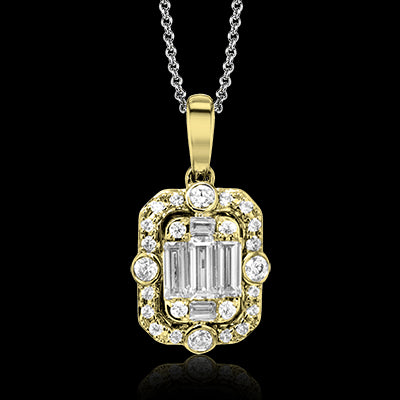 ZP789 Pendant in 14k Gold with Diamonds