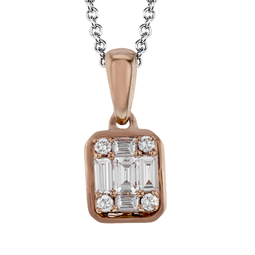 ZP817 Pendant in 14k Gold with Diamonds