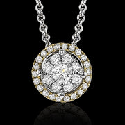 ZP827 Pendant in 14k Gold with Diamonds