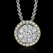 ZP828 Pendant in 14k Gold with Diamonds