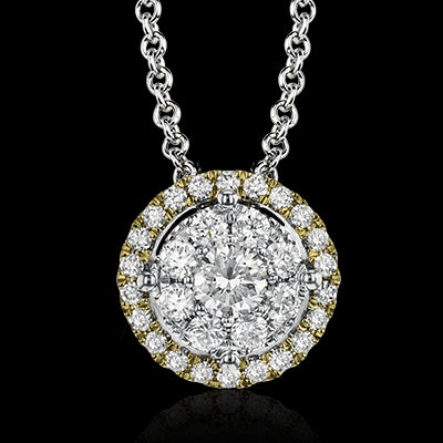 ZP828 Pendant in 14k Gold with Diamonds