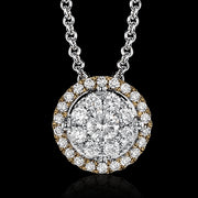 ZP828 Pendant in 14k Gold with Diamonds