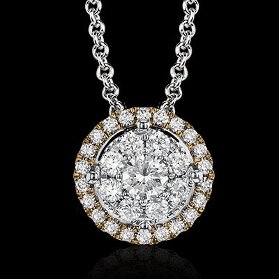 ZP828 Pendant in 14k Gold with Diamonds
