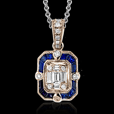 ZP857 Pendant in 14k Gold with Diamonds