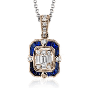 ZP857 Pendant in 14k Gold with Diamonds