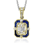 ZP857 Pendant in 14k Gold with Diamonds