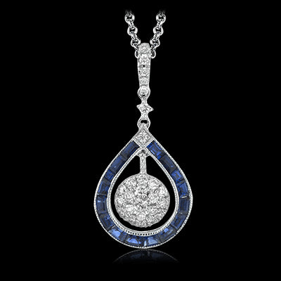 ZP875 Color Pendant in 14k Gold with Diamonds