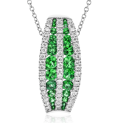 ZP899 Color Pendant in 14k Gold with Diamonds