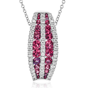 ZP899 Color Pendant in 14k Gold with Diamonds