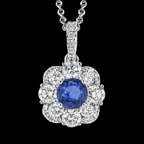 ZP901 Color Pendant in 14k Gold with Diamonds