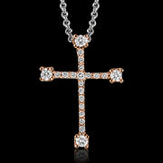 ZP903 Cross Pendant in 14k Gold with Diamonds
