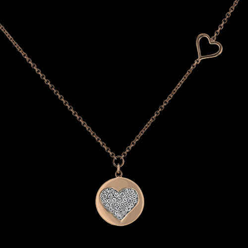 ZP914 Heart Pendant in 14k Gold with Diamonds