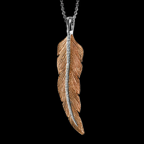 ZP917-R Pendant in 14k Gold with Diamonds