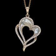 ZP927 Heart Pendant in 14k Gold with Diamonds