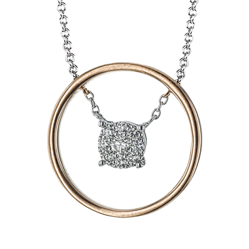 ZP941 Pendant in 14k Gold with Diamonds