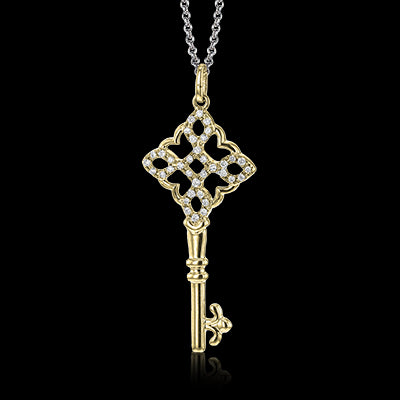 ZP951 Pendant in 14k Gold with Diamonds