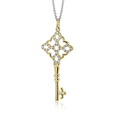 ZP951 Pendant in 14k Gold with Diamonds